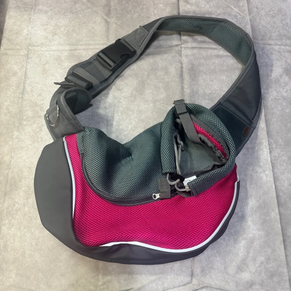 Animal Sling Cat or Small Dog Size Pink and Gray